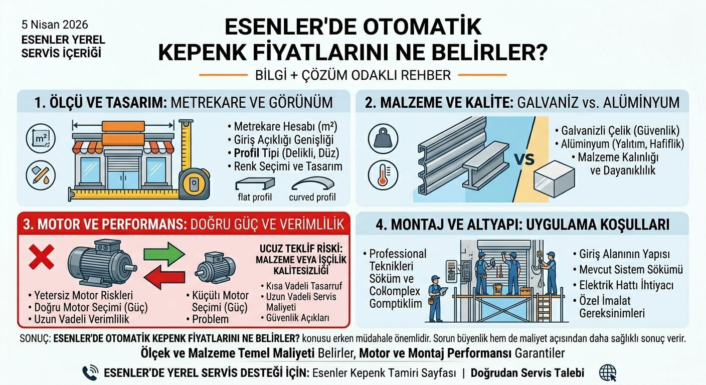 Esenler’de Otomatik Kepenk Fiyatlarını Ne Belirler? Esenler’de Otomatik Kepenk Fiyatlarını Ne Belirler? görseli