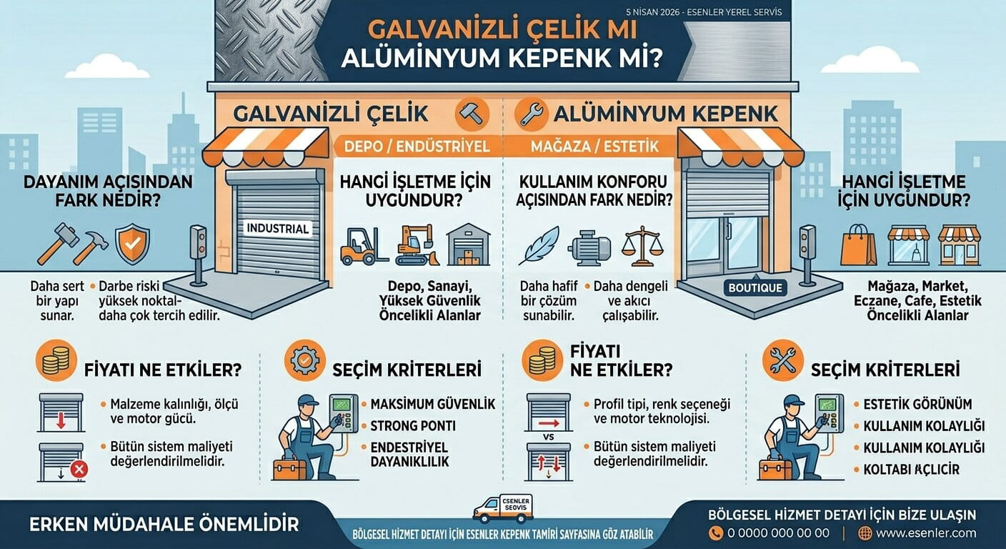 Galvanizli Çelik mi Alüminyum Kepenk mi? Galvanizli Çelik mi Alüminyum Kepenk mi? görseli