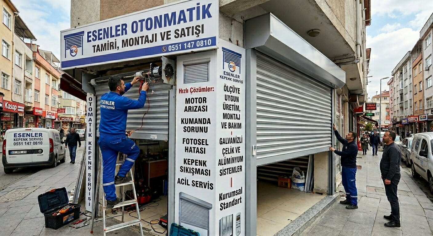 Esenler otomatik kepenk tamiri ve servis hizmeti illüstrasyonu