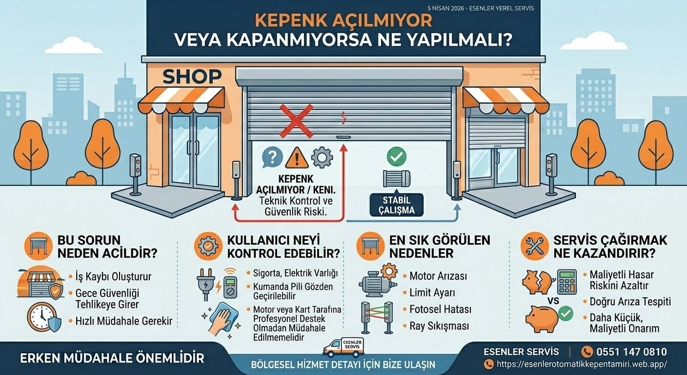 Kepenk Açılmıyor veya Kapanmıyorsa Ne Yapılmalı? Kepenk Açılmıyor veya Kapanmıyorsa Ne Yapılmalı? görseli