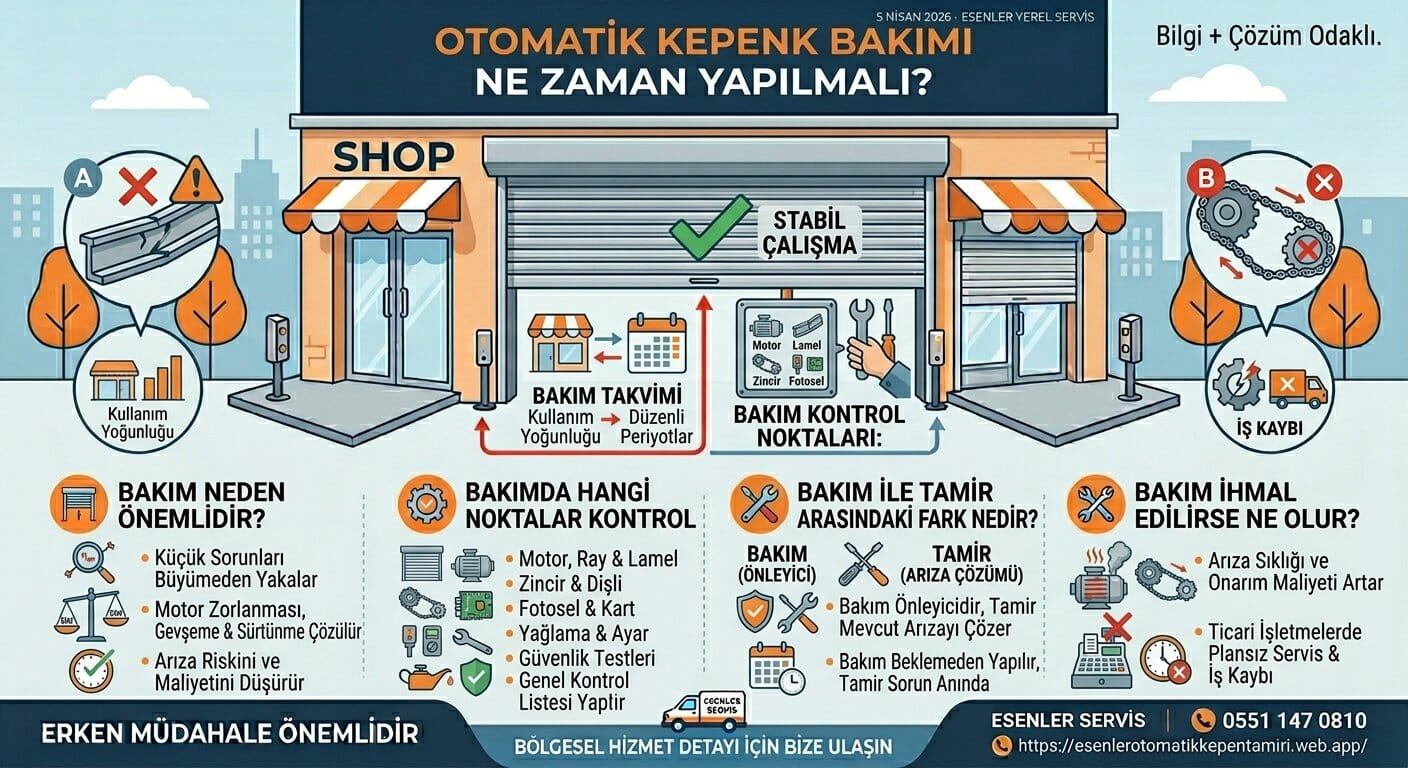 Otomatik Kepenk Bakımı Ne Zaman Yapılmalı? Otomatik Kepenk Bakımı Ne Zaman Yapılmalı? görseli