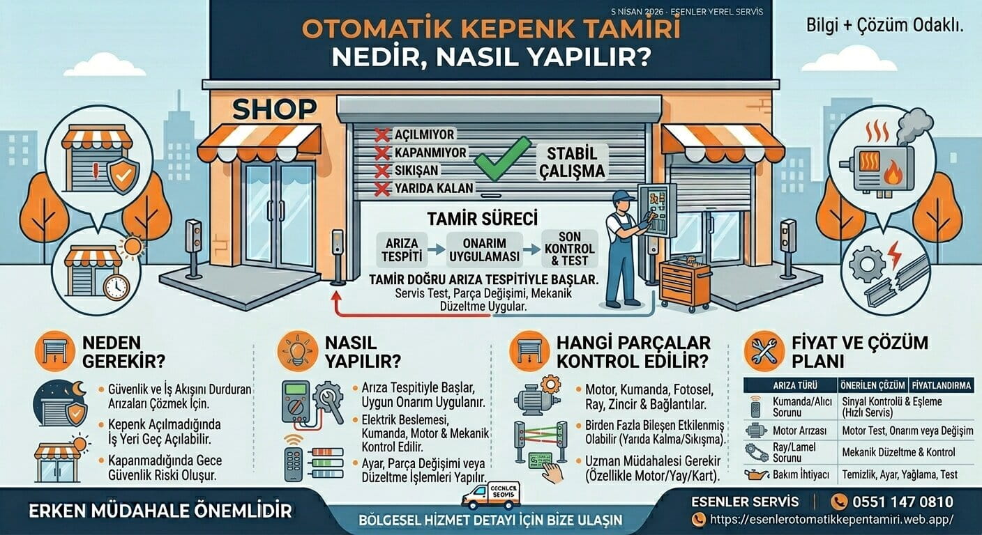 Otomatik Kepenk Tamiri Nedir, Nasıl Yapılır? kapak görseli